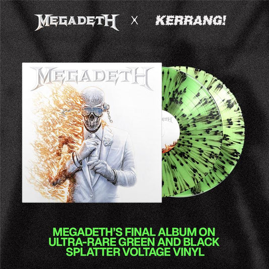 MEGADETH - Self-Titled Final Album 2LP (Ultra Rare Green & Black Splatter Voltage)