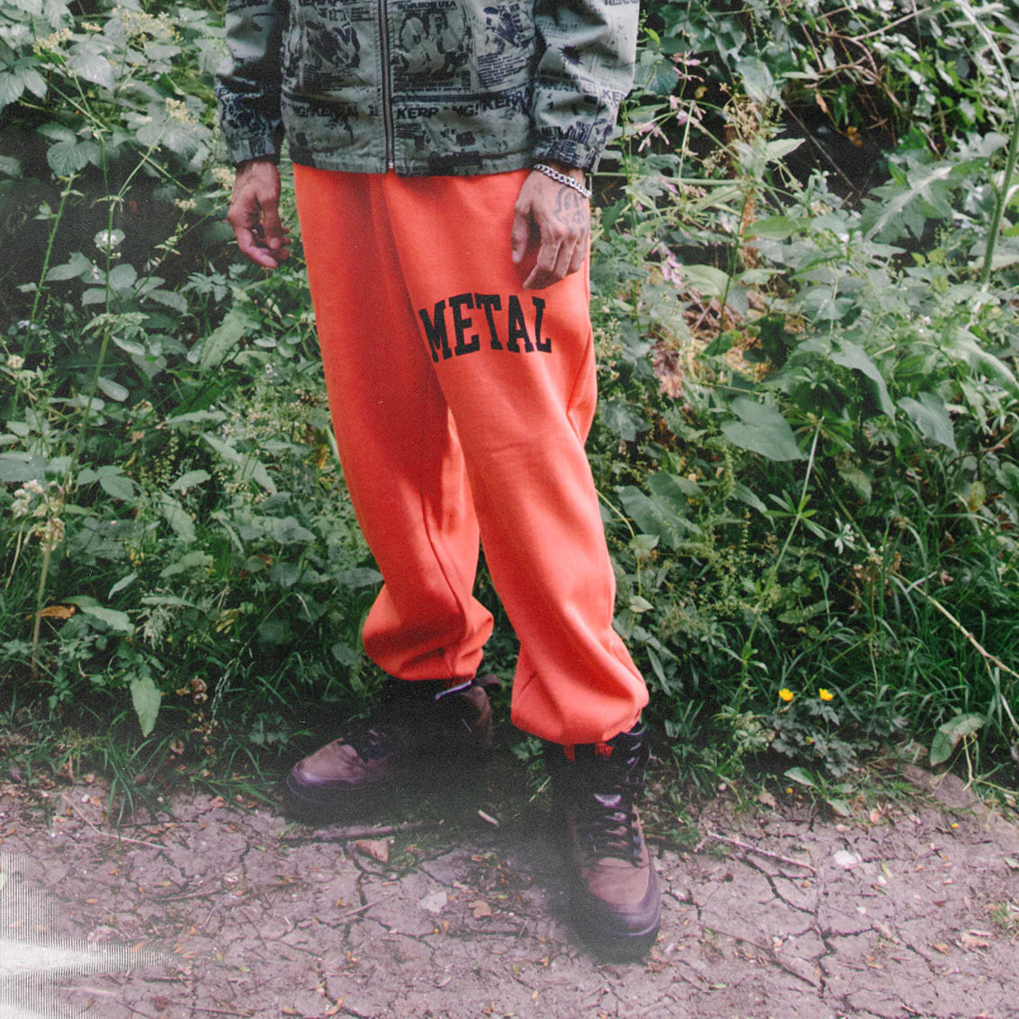 Metal Joggers (Orange)