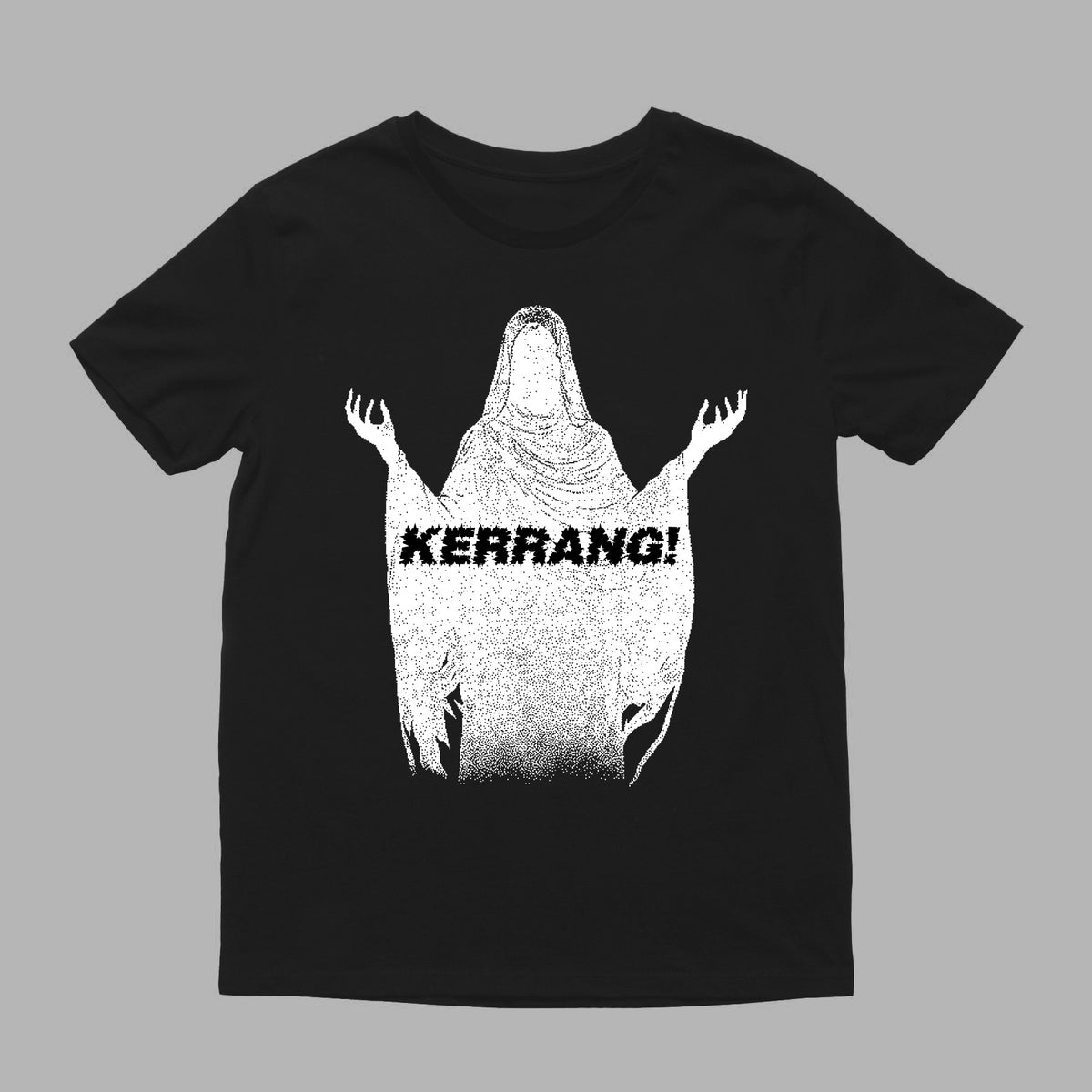 White Ghost Black T-Shirt