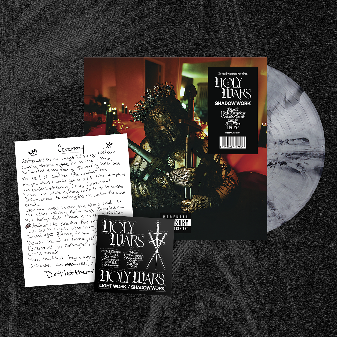 HOLY WARS - Shadow Work/Light Work LP w/ Lyric Sheet & Stickers