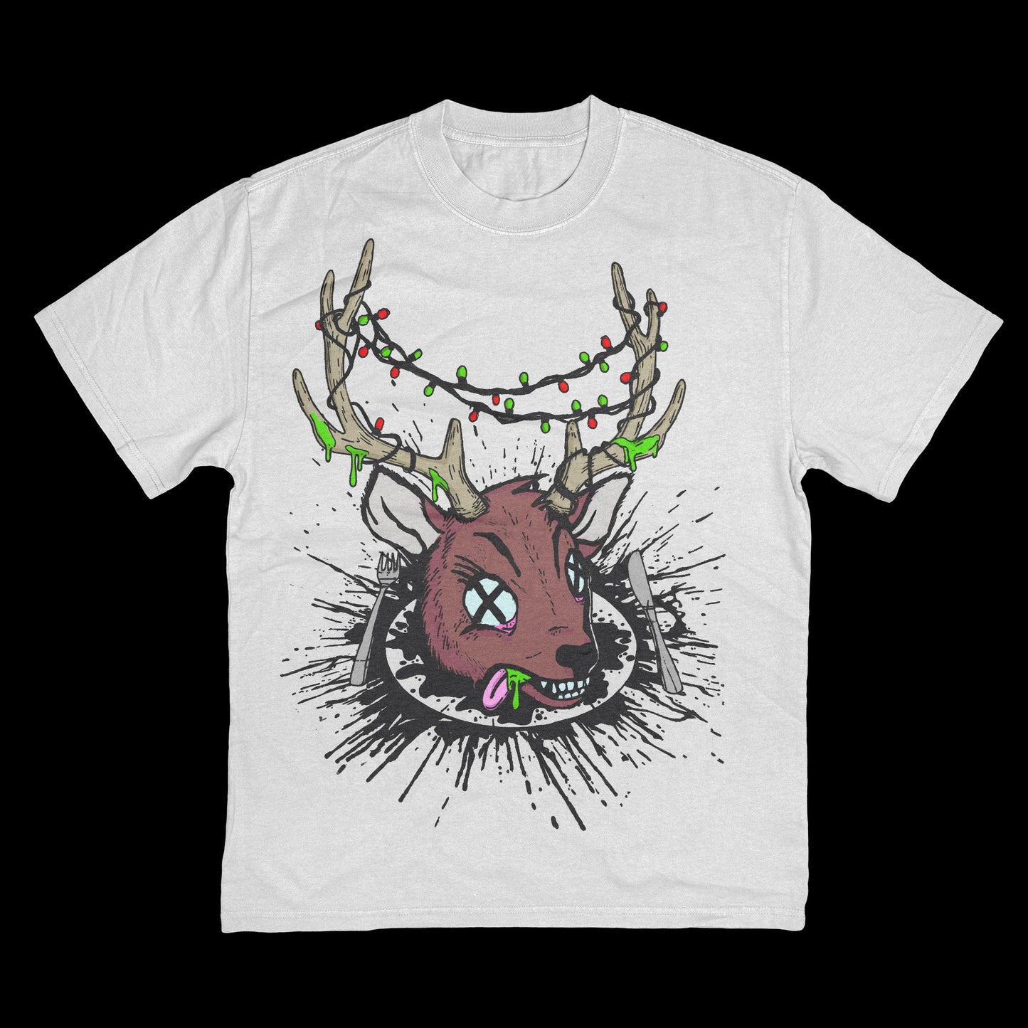 REINDEER IN BLOOD T-SHIRT (WHITE)